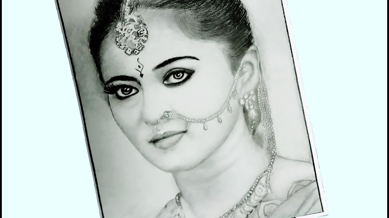 Anushka shetty drawing step by step / Bahubali Devasena painting