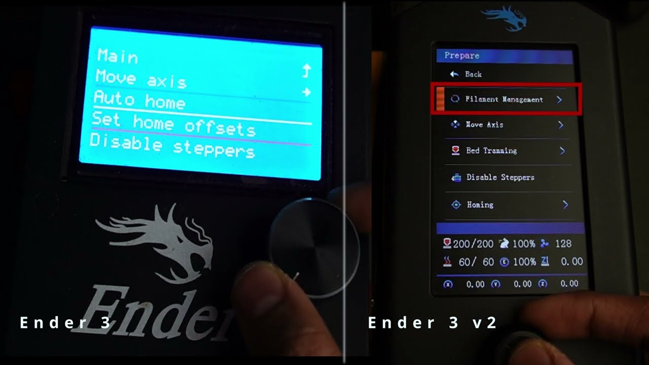 Как заменить нить в середине печати на Ender 3 и Ender 3 v2 #3dprinting
