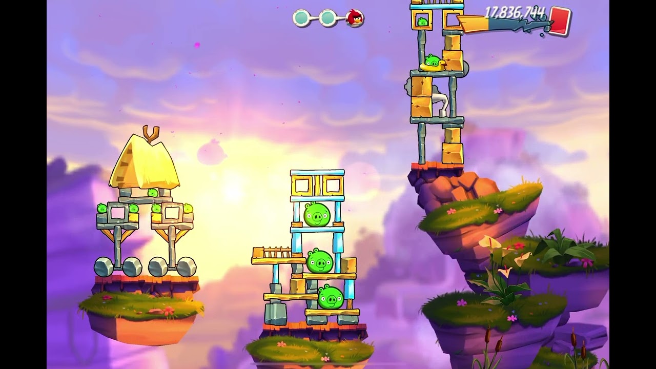 Daily Challenge Tuesday: A level completed with two birds killed! 每日挑戰星期二￼，兩鳥斃命的通關！￼