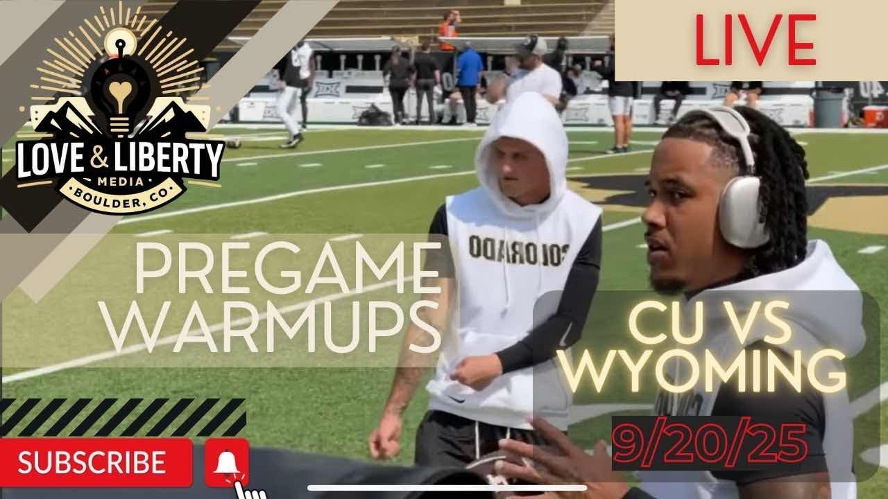 LIVE | Pre-Game Player Warmups | CU VS WYOMING | Folsom Field | Boulder, CO