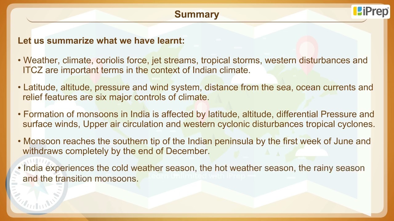 Summary - Climate | Climate | Geography | Class 9 | iPrep