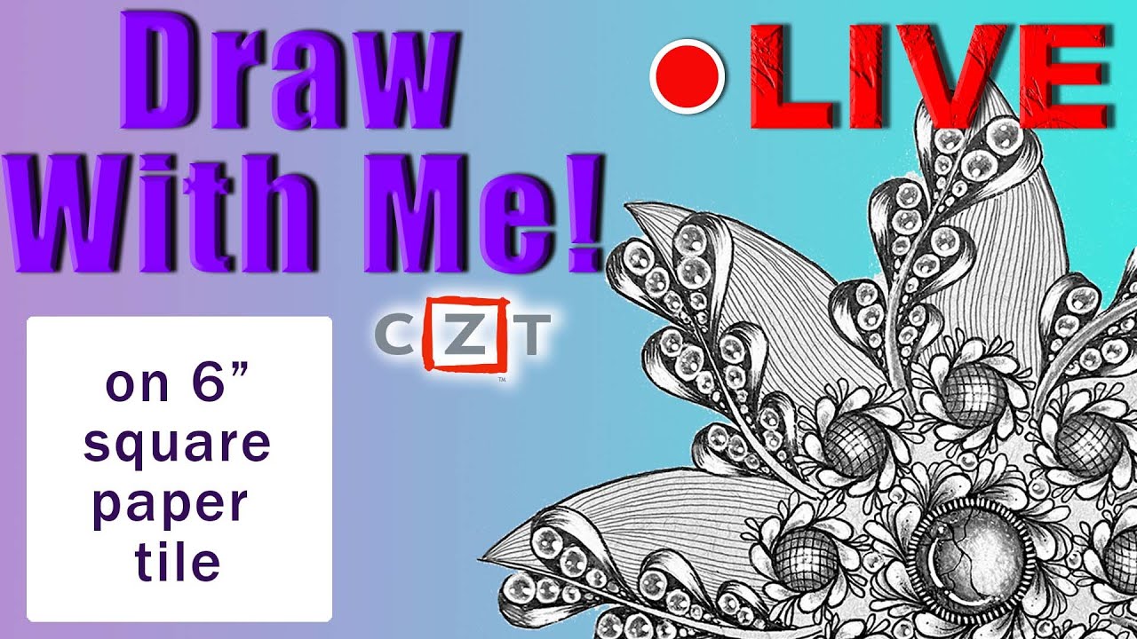 How to draw Mandala / Zendala  Botanical Style with easy step-by-step - Draw Along - MandalaNPA 034
