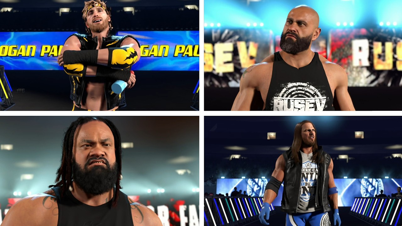 WWE 2K26 Entrances: AJ Styles, Logan Paul, Austin Theory,Americano, Bronson Reed, Rusev & Jacob Fatu
