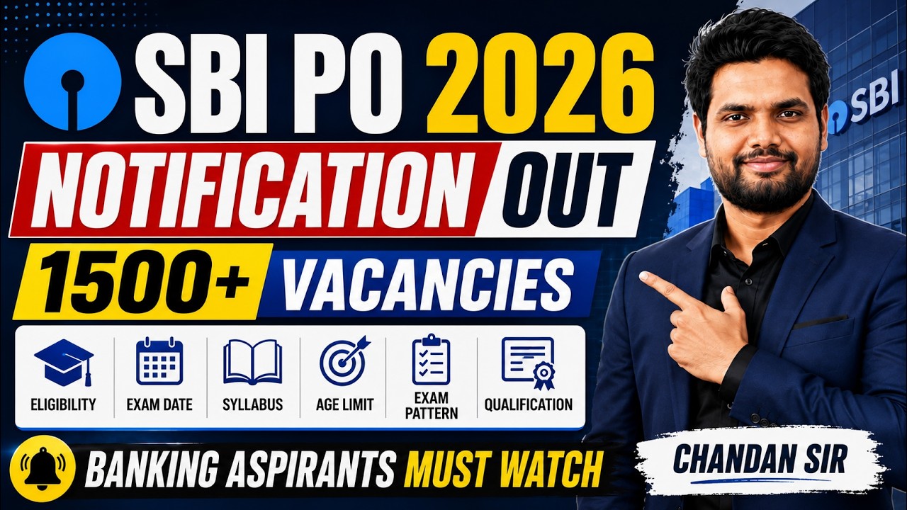 SBI PO 2026 Notification Out 1500+ Vacancies | Eligibility, Exam Date, Age Limit, Syllabus & Pattern