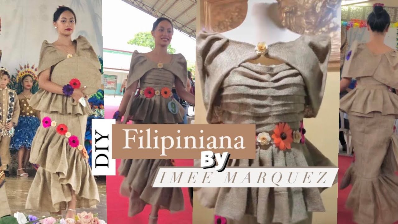 DIY Modern Filipiniana made from Jute Burlap Fabric  by Imee Marquez
