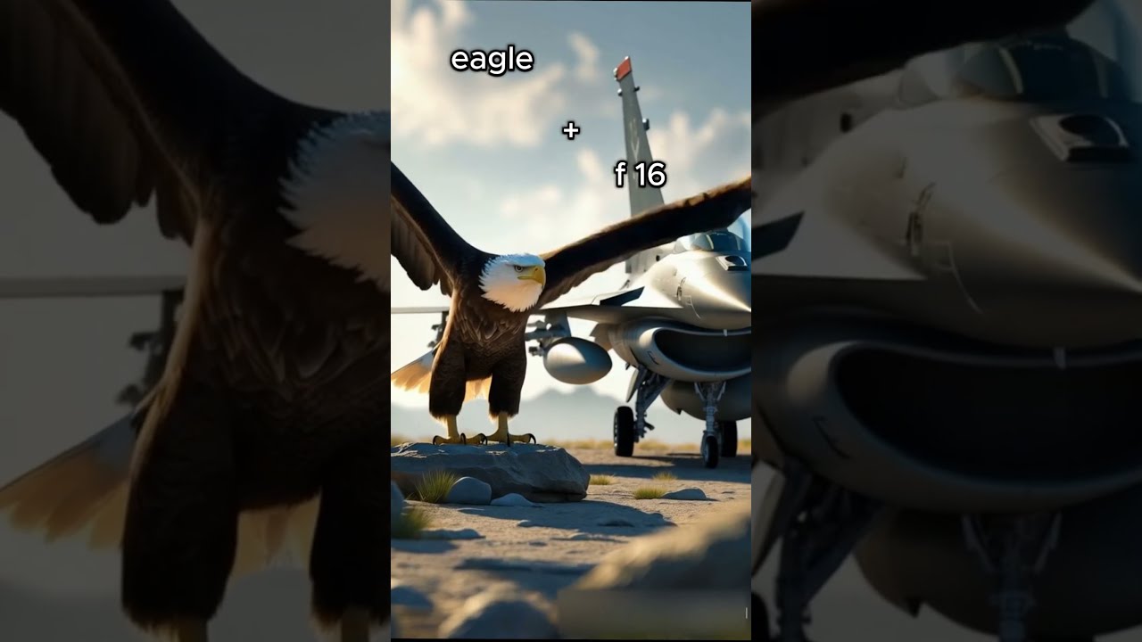 When AI Fuses an F16 Jet and an Eagle... Unreal Transformation! 🦅🚀 #AI #shorts