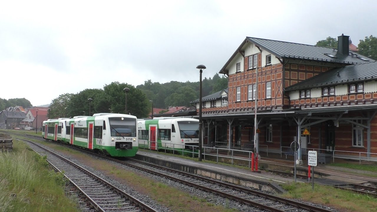 STB RS1#Zugkreuzung im Bahnhof Elgersburg#Strecke Plaue - Ilmenau#Juni 2025#