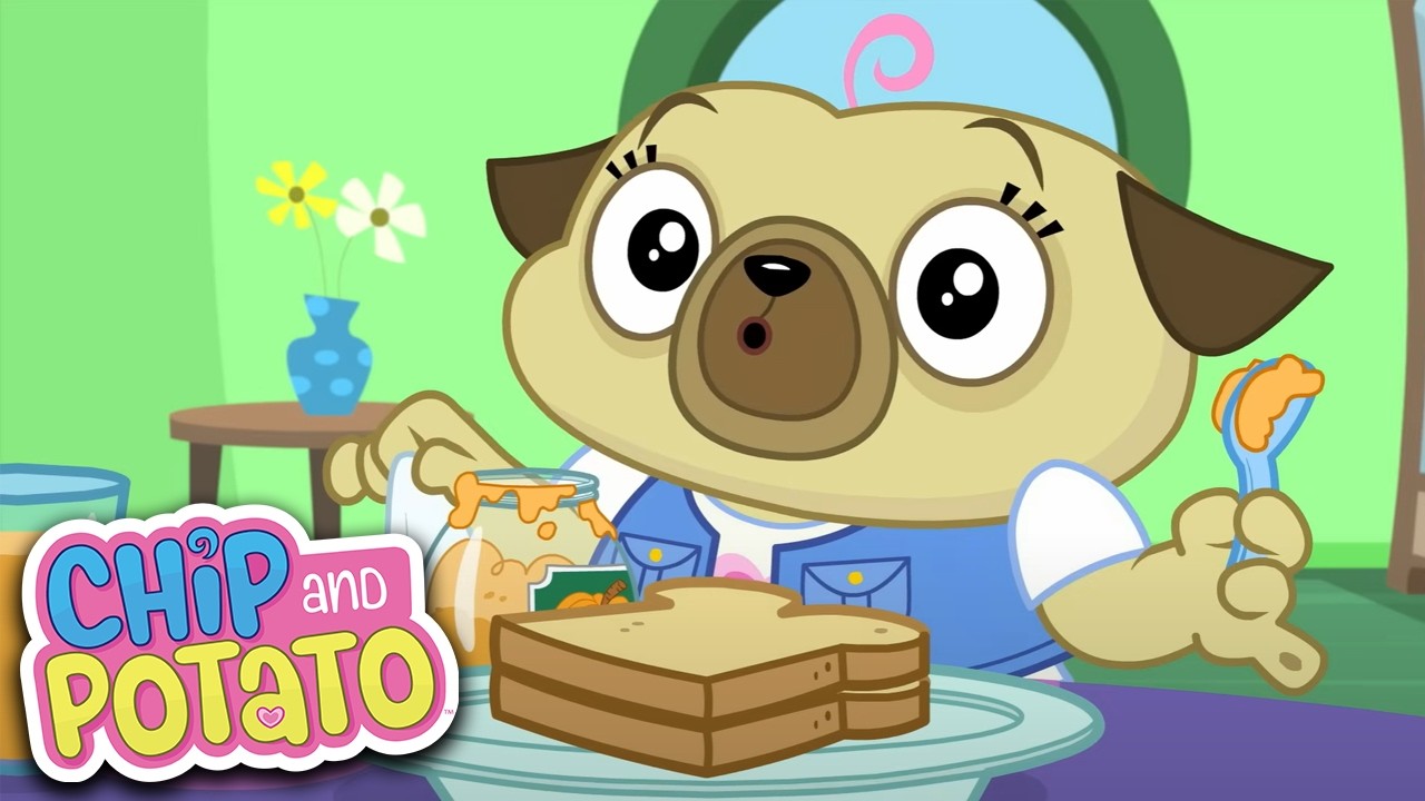 Slide do Stomp and Stamp // Mostrar e contar Chip | Chip and Potato Português | Filmes infant