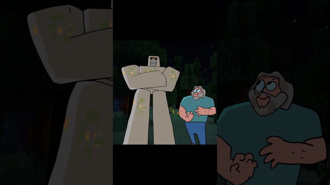 Iron Golem vs. Creeper & Enderman minecraft funny animation #minecraft #minecraftmovie