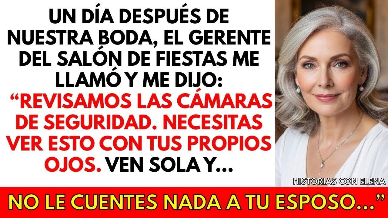 Del salón de fiestas llamaron“Necesitas ver la grabación. Ven sola, ¡no se lo cuentes a tu marido!”