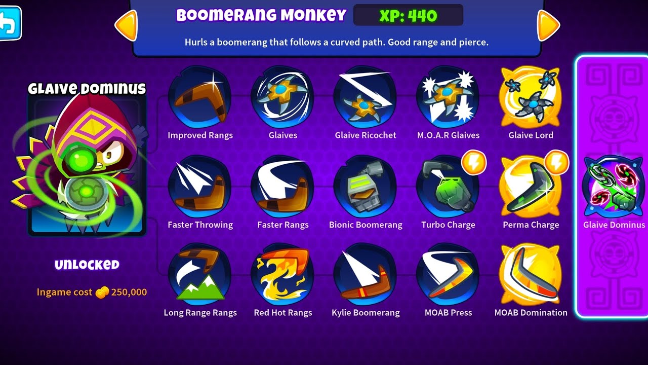 The best way to get xp for the boomerang monkey 