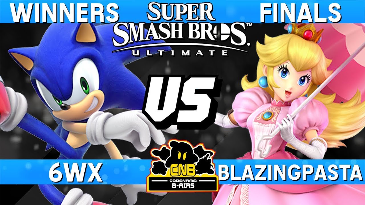Smash Ultimate Tournament Winners Finals - BlazingPasta (Peach) vs 6WX (Sonic) - CN:B-Airs 167