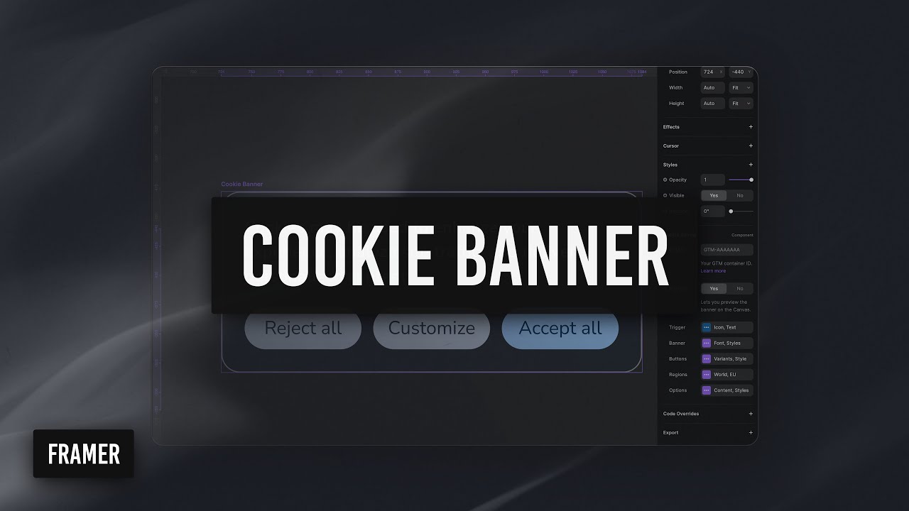 How to add a functional cookie banner to a Framer site with Google Consent Mode