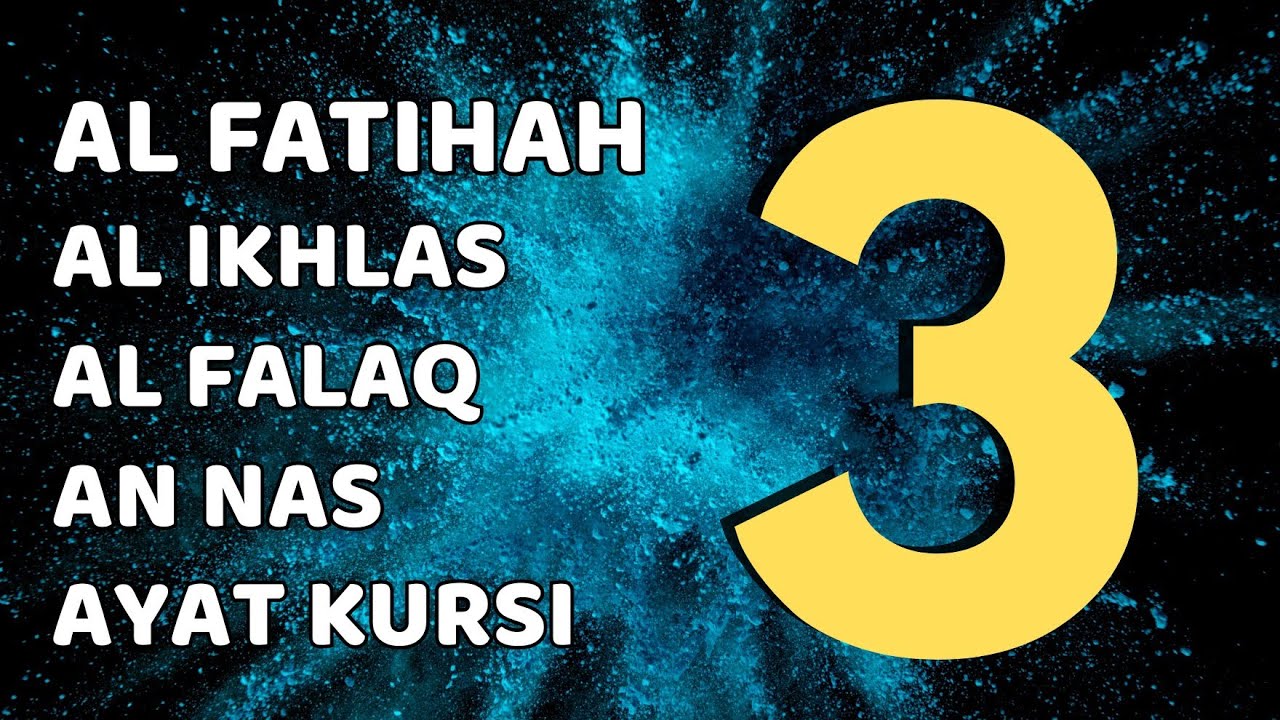 FATIHA 7X AYATUL KURSI 7X KAFIRUN 7X IKHLAS 7X FALAQ 7X NAS