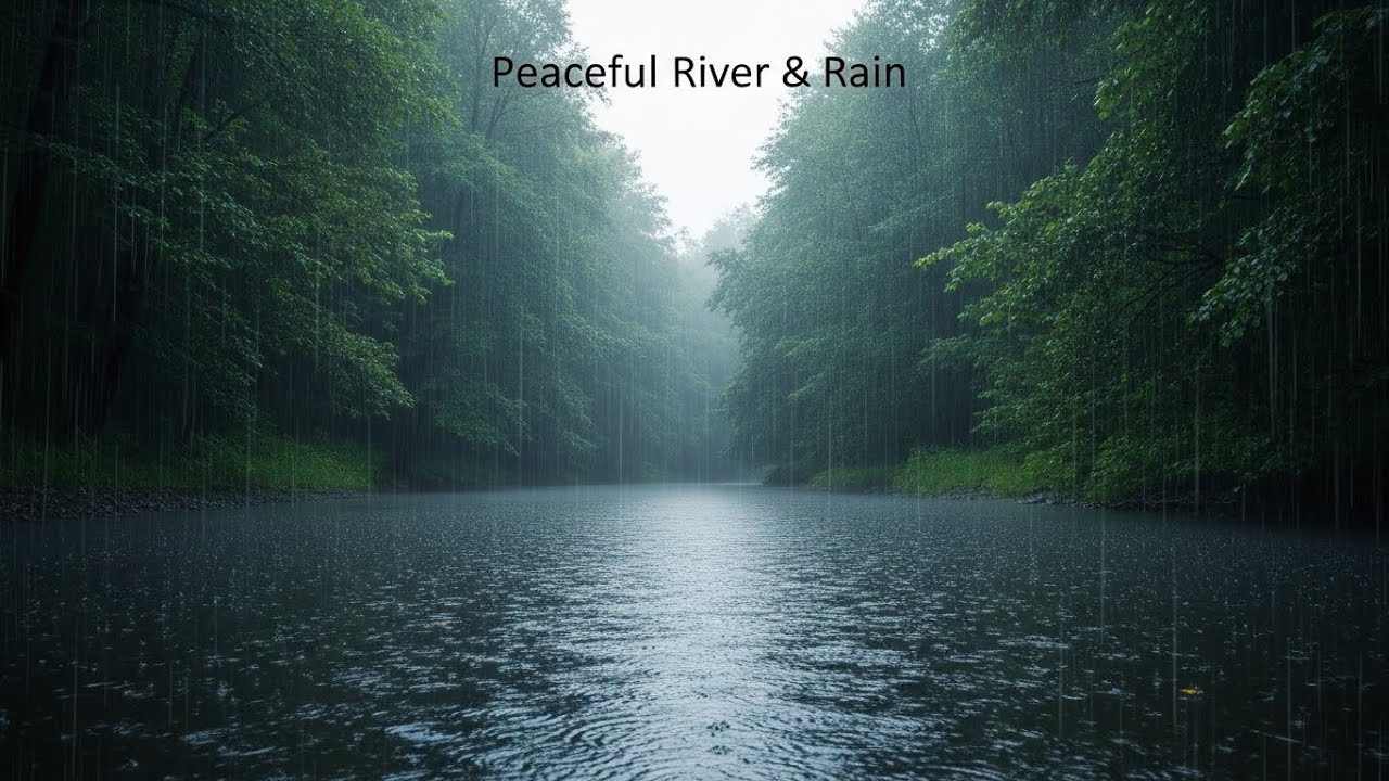 Soothing Natural Rain Sounds with River Soundscape for Better Sleep and Calm Mind