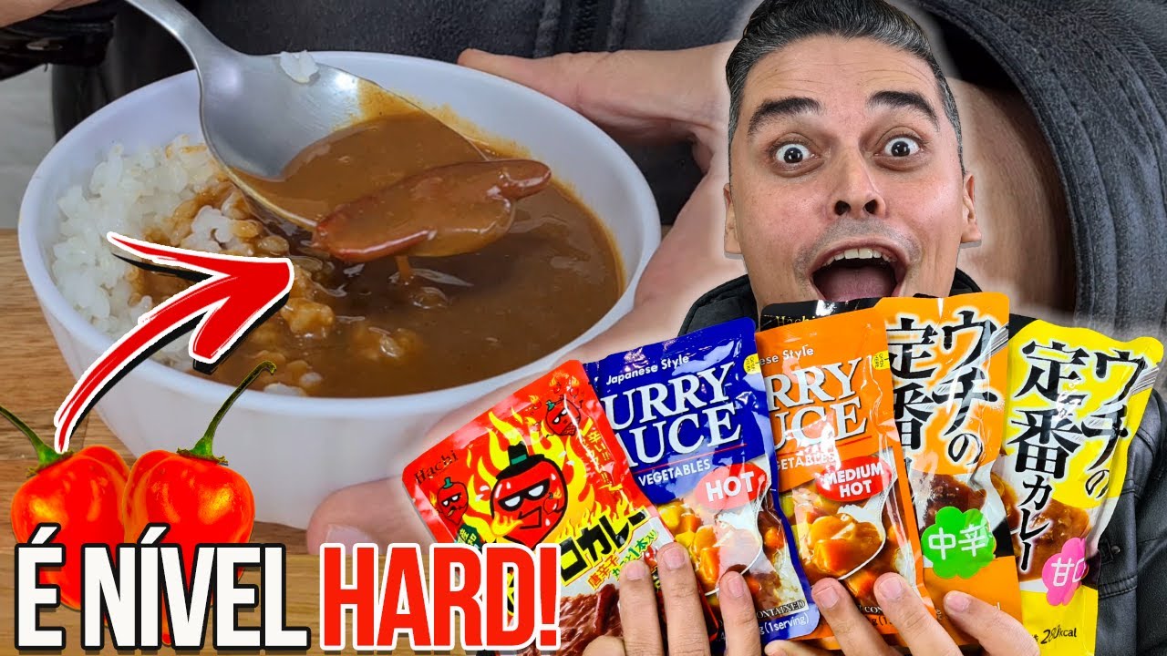 Experimentei Sachês de Curry Japonês - do Nível Doce ao HABANERO 🌶️🔥