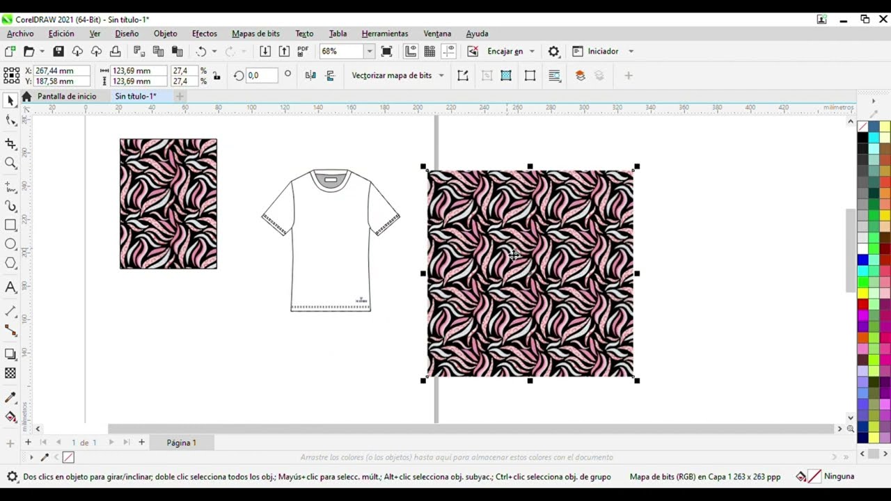 Cómo RELLENAR un dibujo en CORELDRAW con POWERCLIP