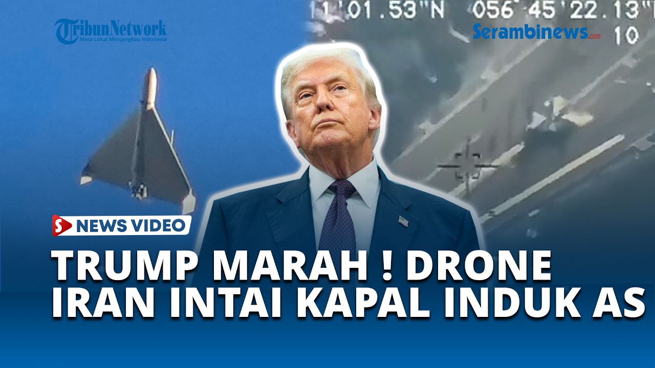 Trump Murka Kapal Induknya di Laut Arab Diintai Drone Iran