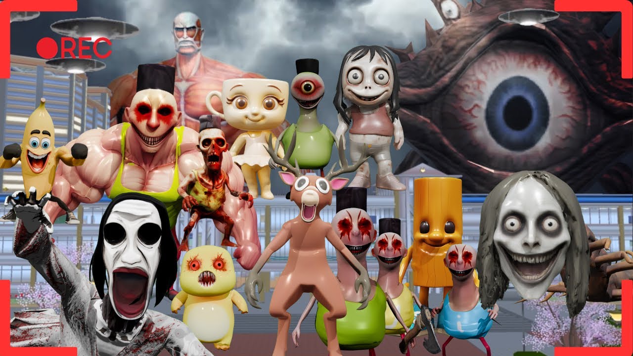 PASUKAN HAMMOD HABIBI DAN PASUKAN UFO MONSTER ANOMALI MENYERANG KOTA SAKURA SCHOOL SIMULATOR