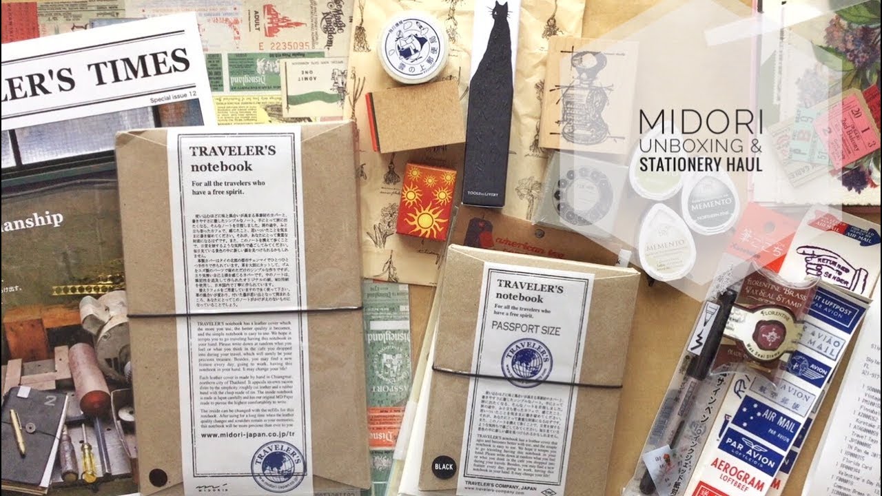 Midori Traveler's Notebook Unboxing & Stationery Haul