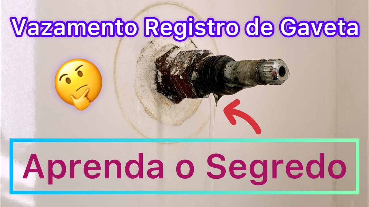 Registro Geral de Gaveta Pingando 👷 Faça você Mesmo D.I.Y