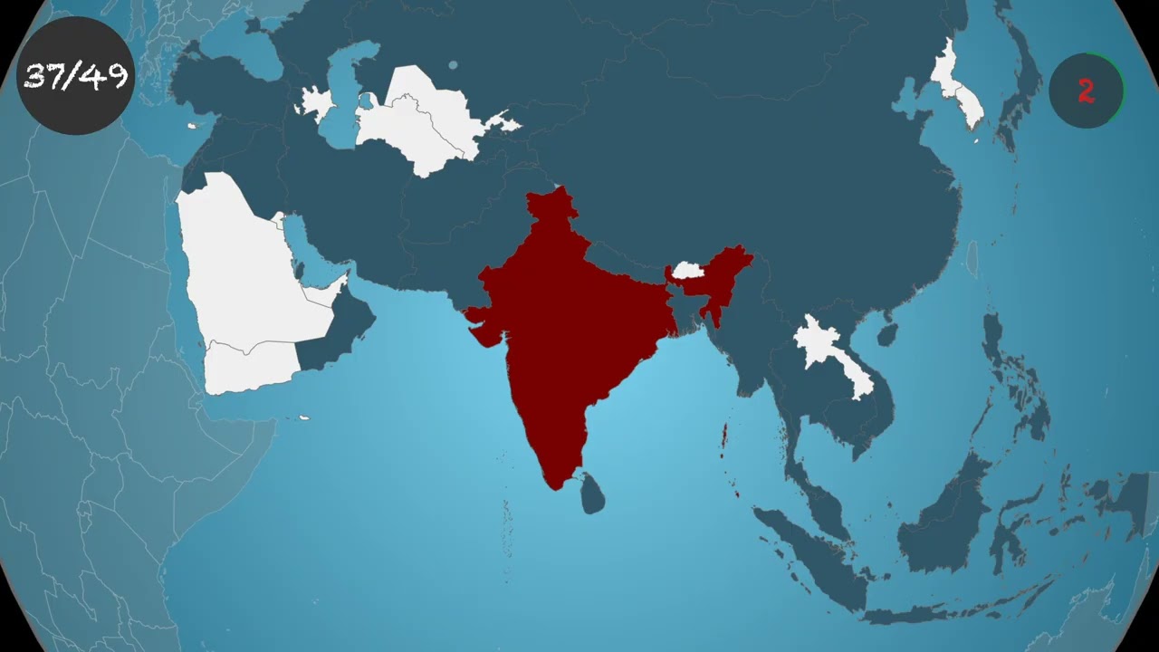 Asian Countries Map Quiz - Part 2 | Geography Challenge - Expert Level!