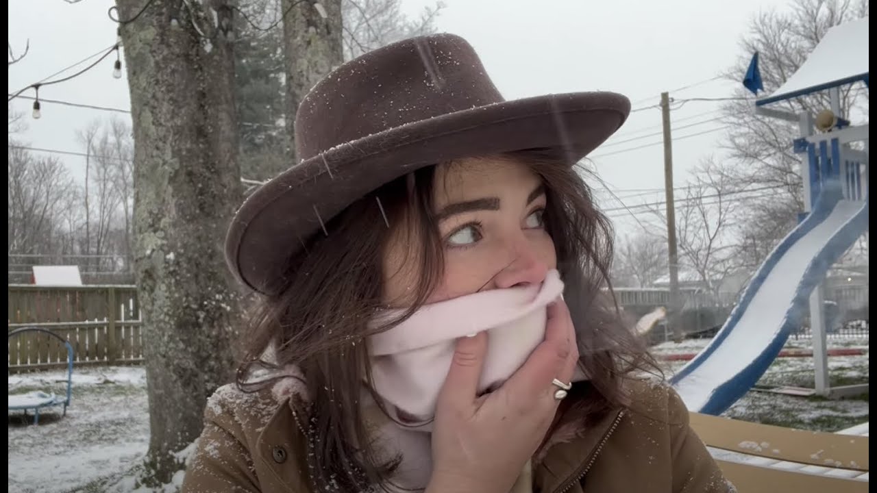 ASMR Hanging out while Smoking in the Snow