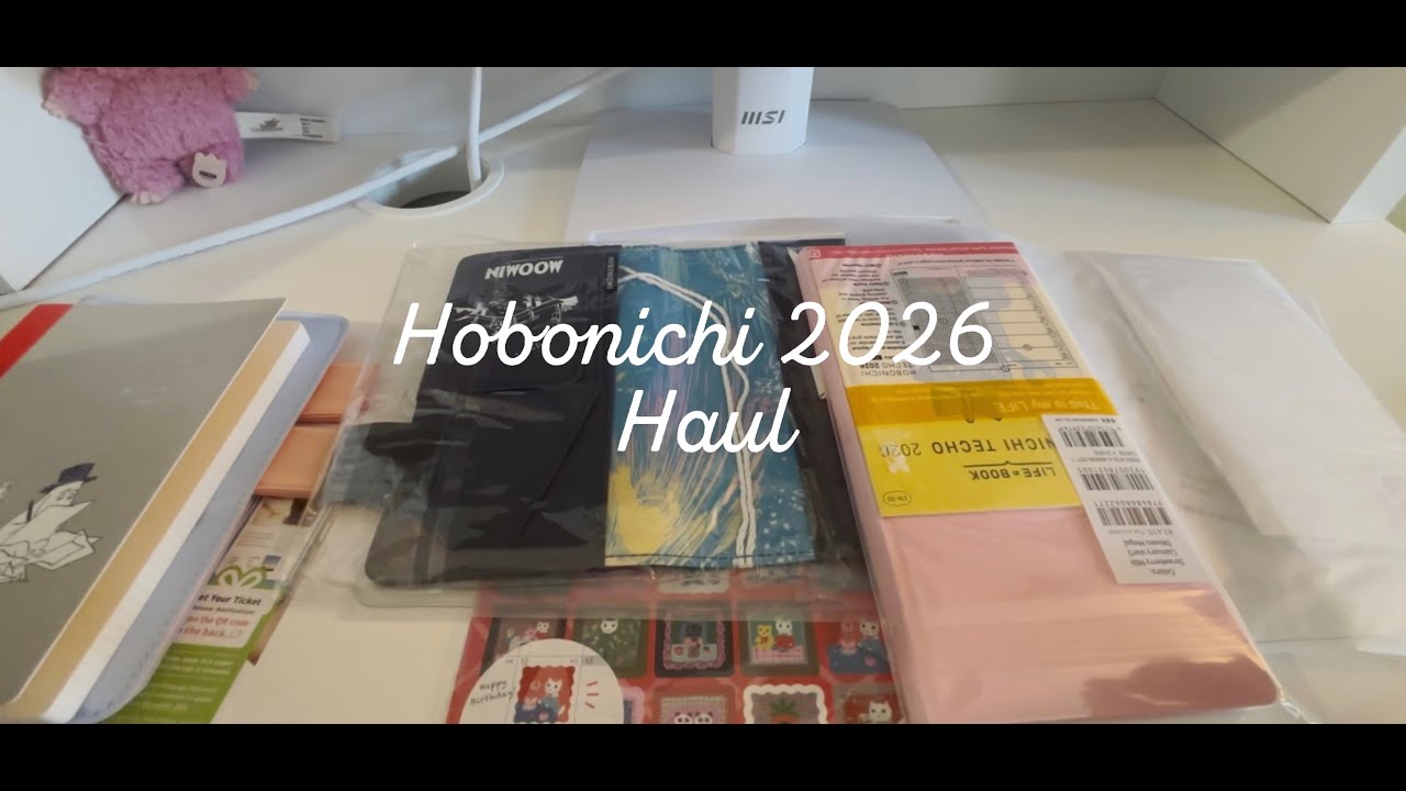 hobonichi 2026 unboxing  ᡣ𐭩 moomin chaos, pink weeks & yumi kitagishi