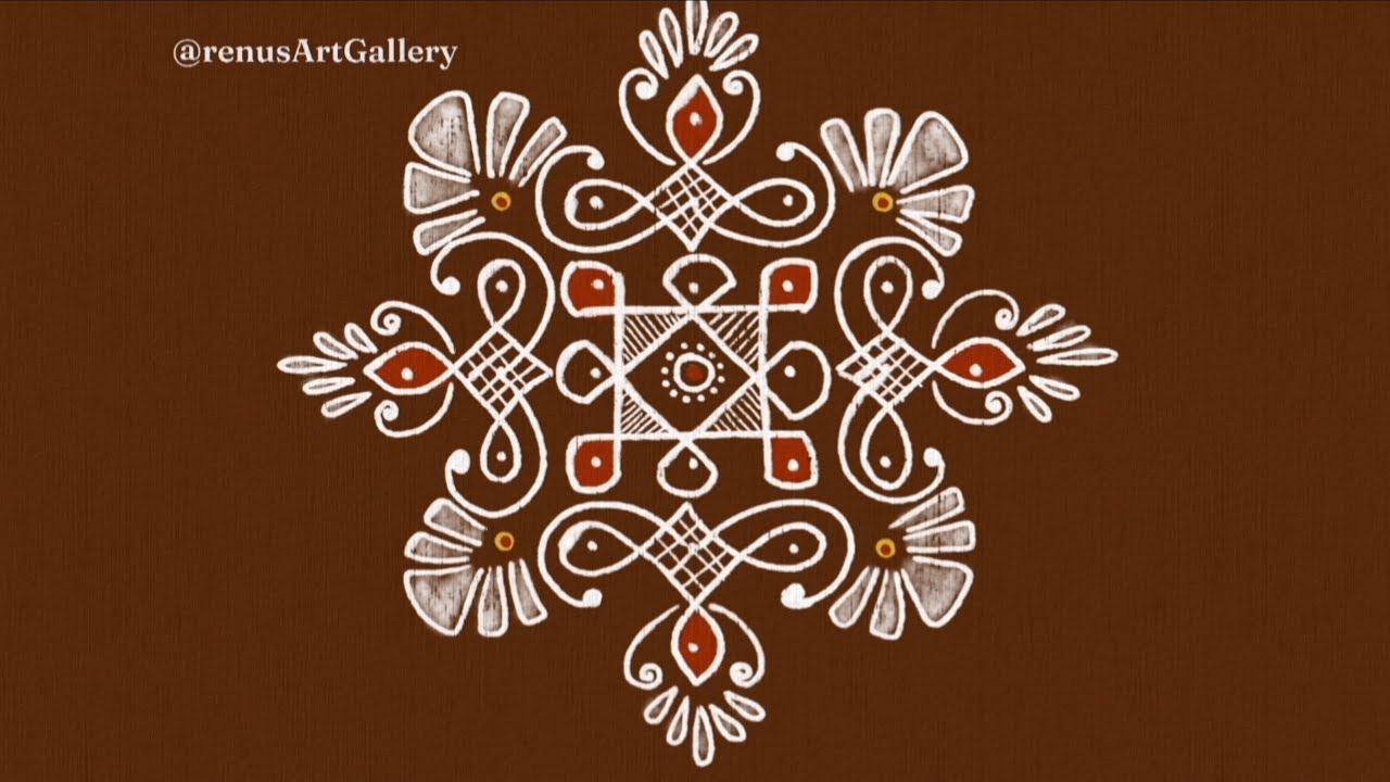 7*1 Easy Rangoli | Chukkala Muggulu | Daily Muggulu | Kolam Designs | traditional #muggulu