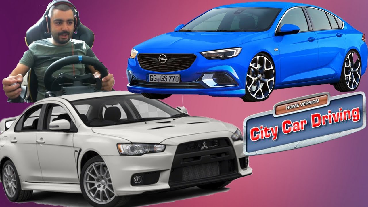 Mitsubishi Lancer EvoIX OPEL Insignia OPC City Car Driving #21