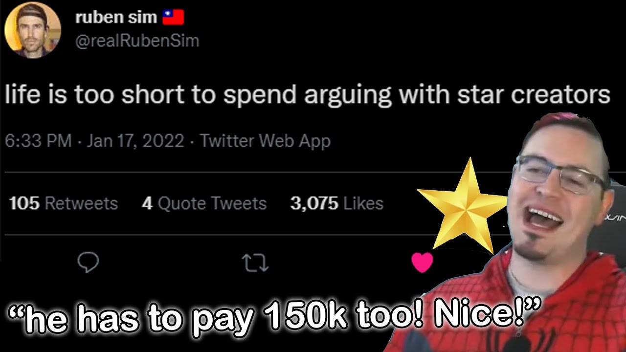 roblox employee is the biggest ruben sim hater ive seen