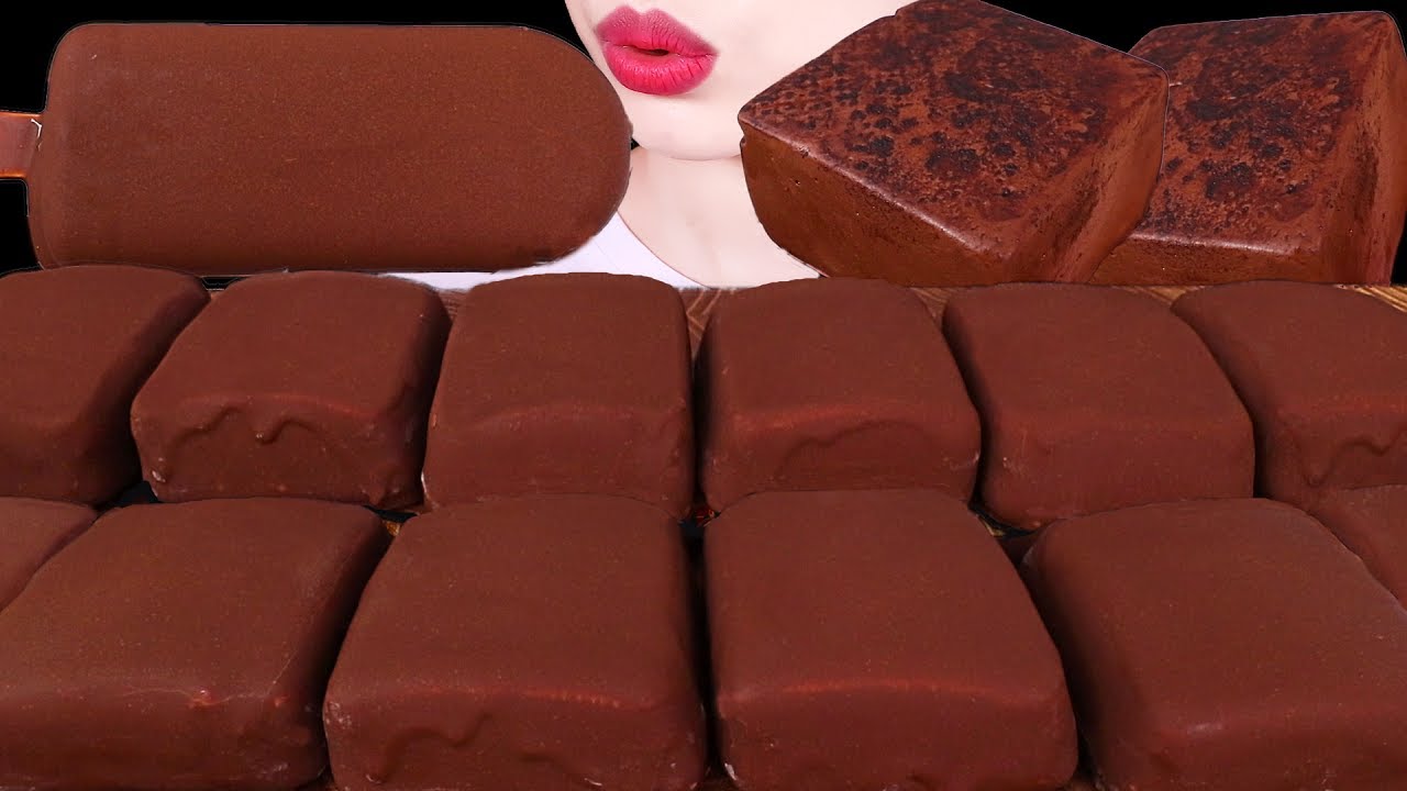 ASMR MUKBANG｜CHOCOLATE PARTY *ICE CREAM, PAVE CHOCOLATE CAKE 빙산롱옌 초코 케이크, 키세스 아이스크림 EATING SOUNDS 먹방