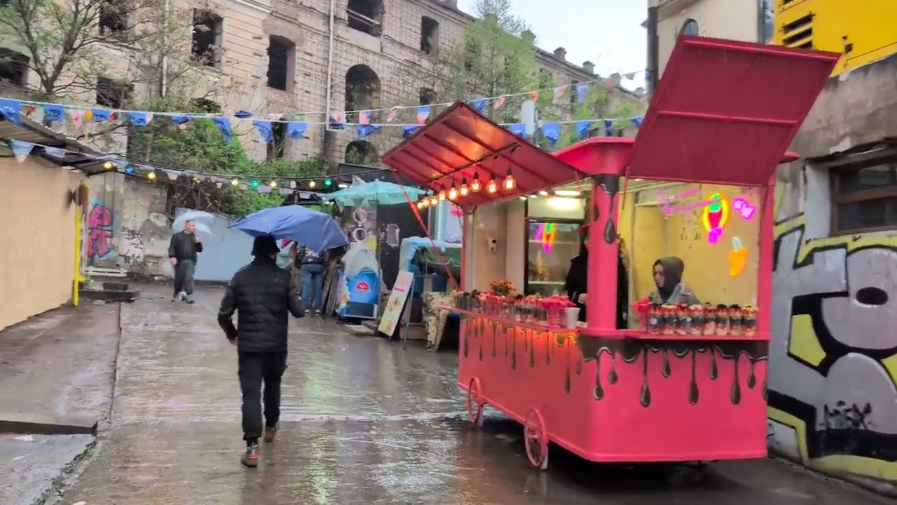 4K TBILISI RAINY STREET TOUR