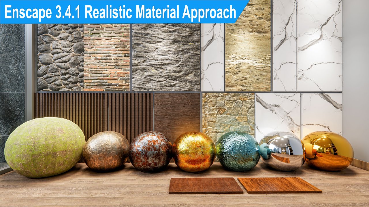 How to use PBR materials in enscape explained Enscape Realistic Material Approach| enscape interior