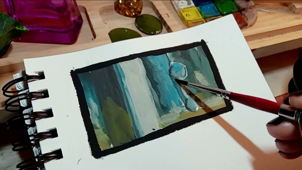 Paint with me | gouache practice |