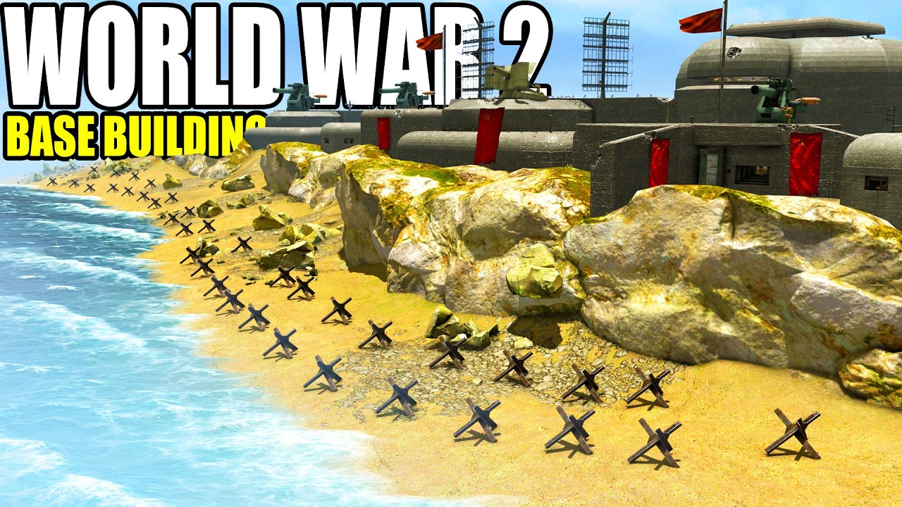 I built a Japanese Army Coastal FORTRESS in this WW2 Base Building Simulator! - Gates of Hell