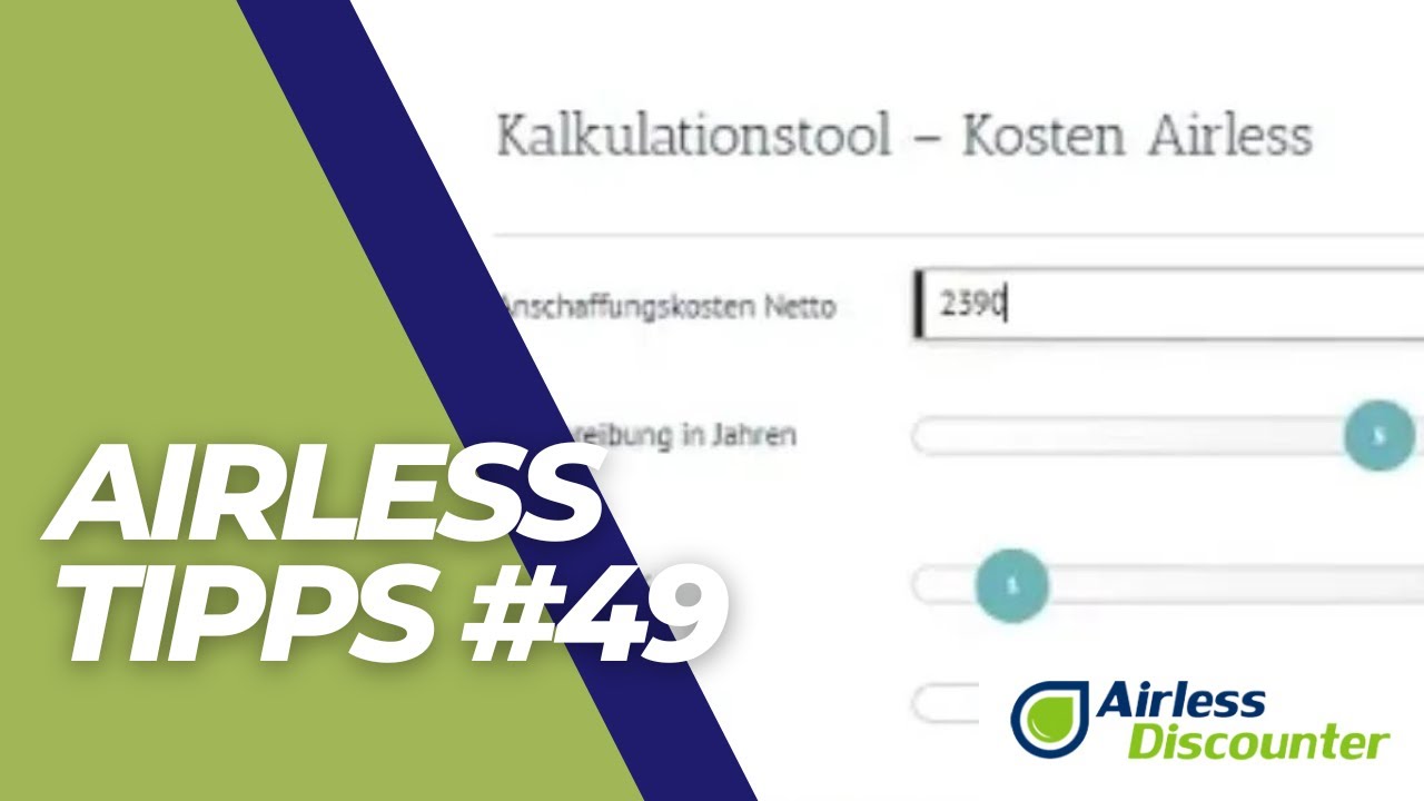 Airless-Kosten pro Betriebsstunde kalkulieren - Airless Tipps #49