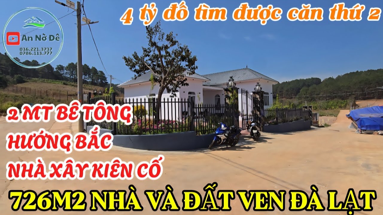 726M2 BIỆT THỰ VƯỜN VEN ĐÀ LẠT, LOANH QUANH 4 TỶ KO CÓ CĂN NÀO ĐẸP NHƯ NÀY! #datlamdong #datlamha