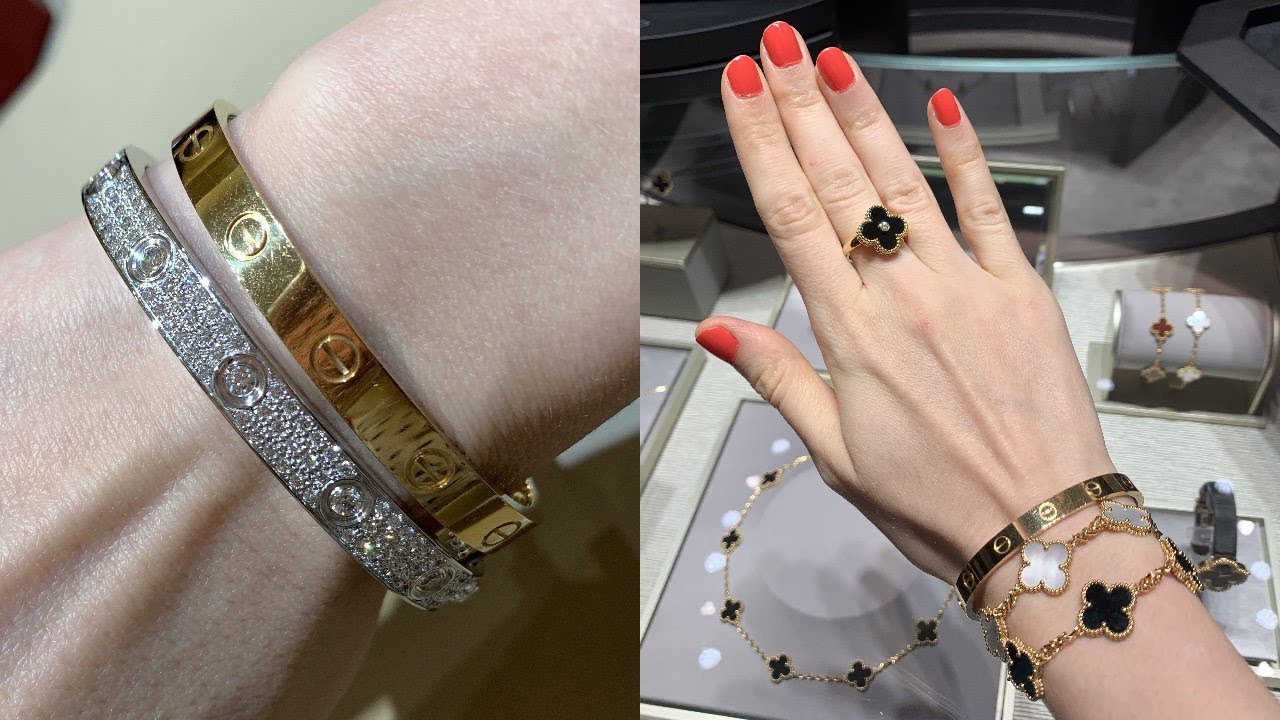 Браслеты Cartier с бриллиантами Love | Видеоблог о покупках Van Cleef and Arpels