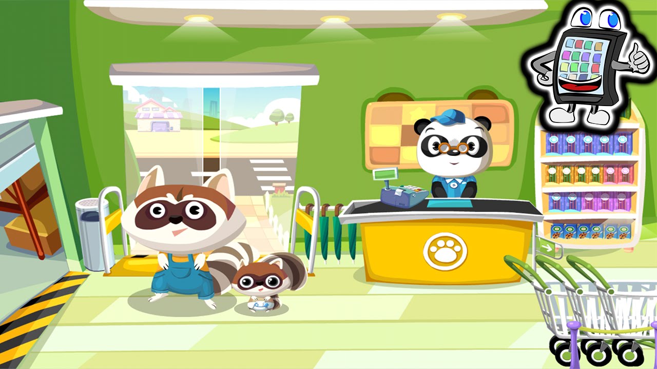 DR PANDA SUPERMARKET App Deutsch - PANDA & KAAN IM EINKAUFSZENTRUM! Spiel mit mir Apps und Games