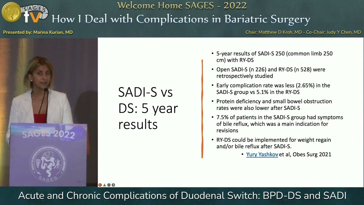Acute and Chronic Complications of Duodenal Switch: BPD-DS and SADI