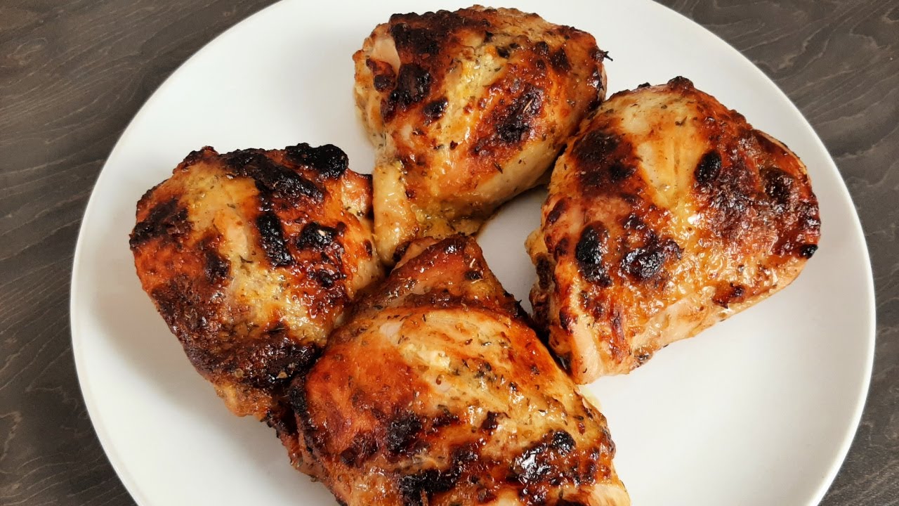 Oven Baked Honey Mustard Chicken Thighs