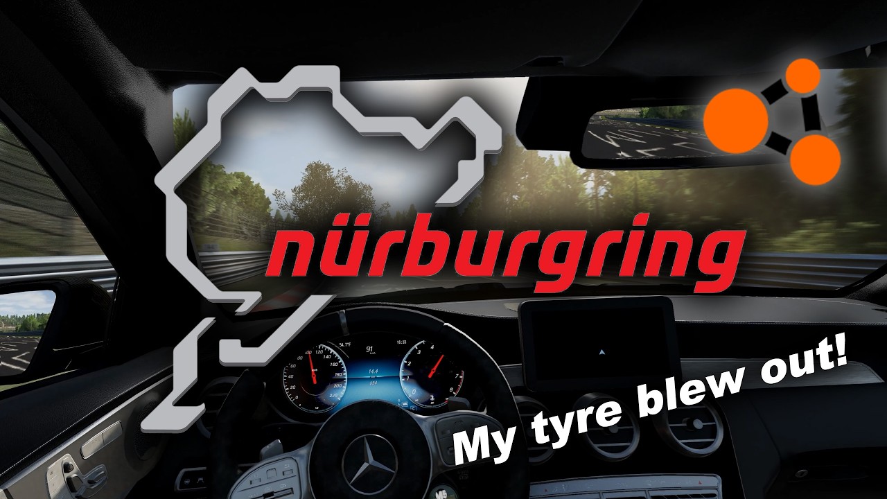 Tyre blow out ends my full send @ Nordschleife | BeamNG