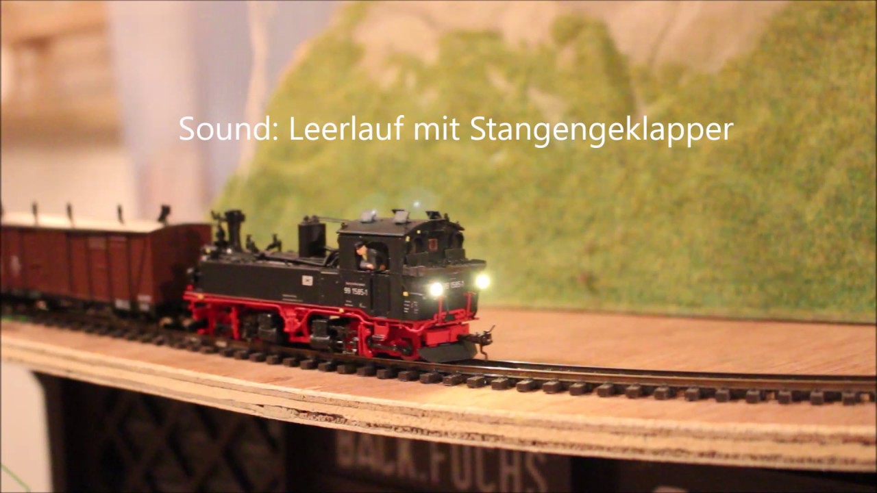 Bemo IVk H0e mit Dampf, Sound und Licht. 99 1585-1