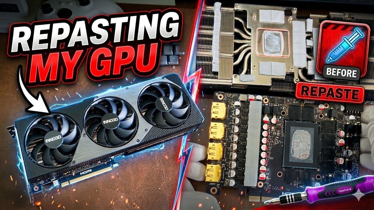 Repasting RTX 5070Ti | INNO 3D