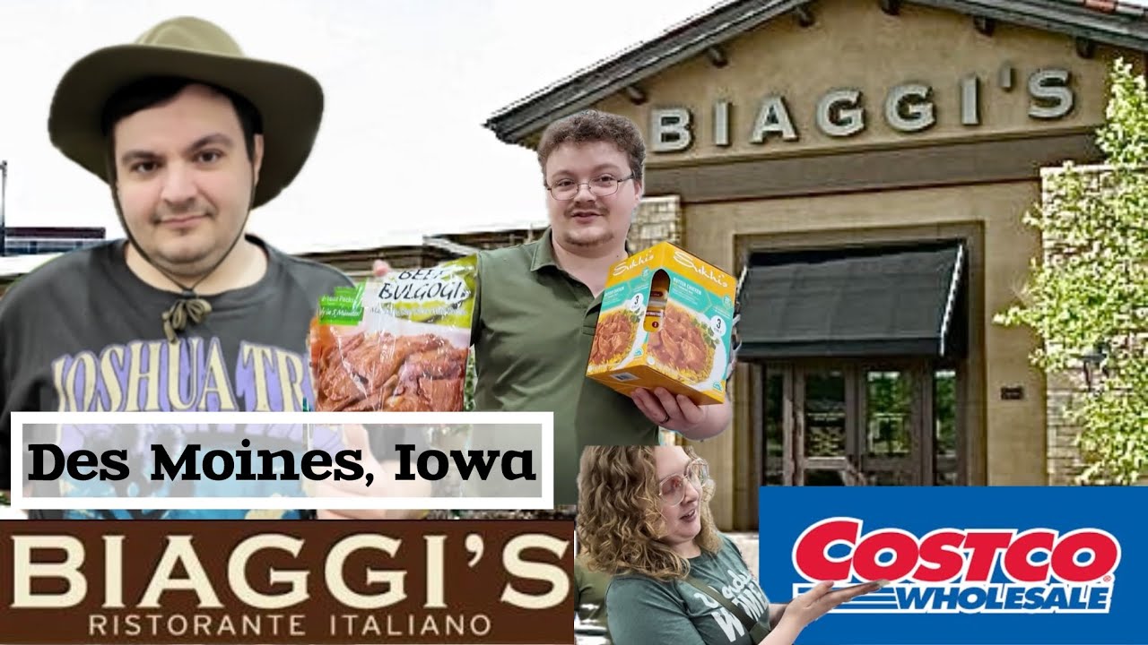Lunch At Biaggi’s Italian Restaurant | Shopping At Costco With Bennett And Haley | Des Moines, Iowa