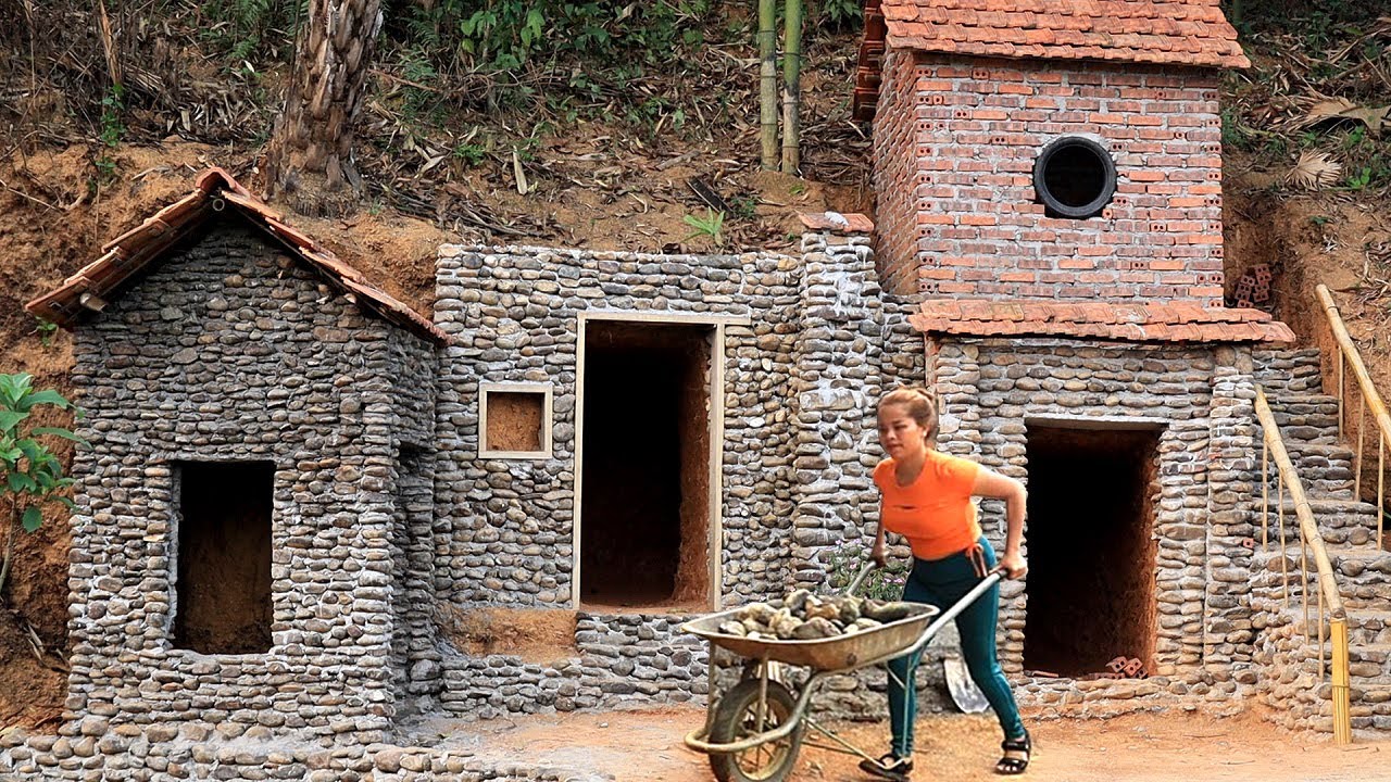 Build Underground Shelter System - Build Cellar From Stone - Single Mother Living Off Grid
