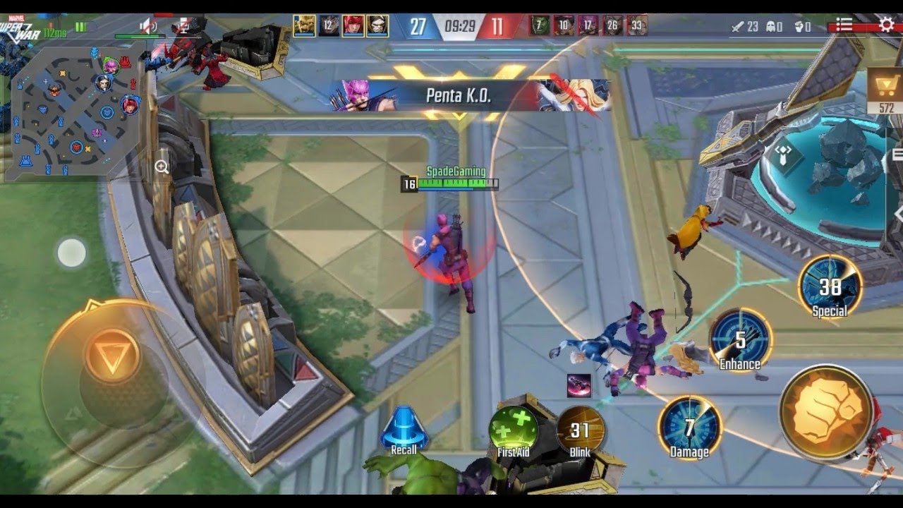 Hawkeye Marvel Super War Marksman Gameplay  Double Penta K.O (Episode 1)