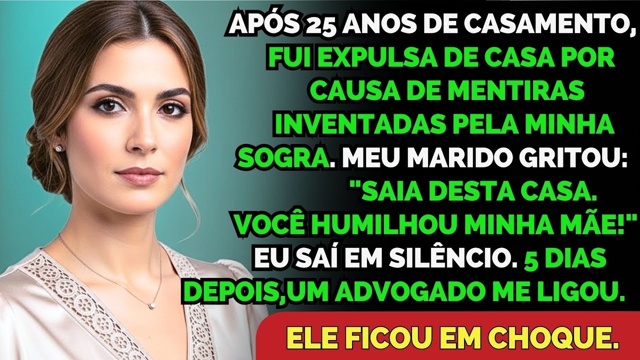 25 anos casada    fui expulsa por mentiras da sogra  5 dias depois, um advogado me ligou