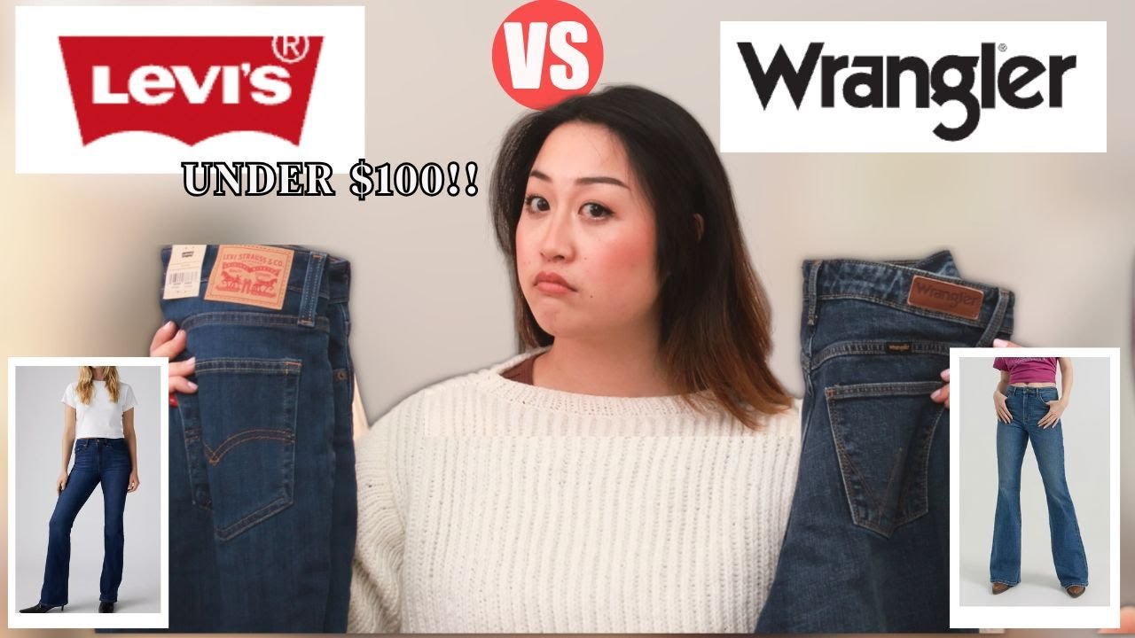 LEVI'S vs WRANGLER: which is the BETTER FIT?? | quality doesn’t have to be pricey!